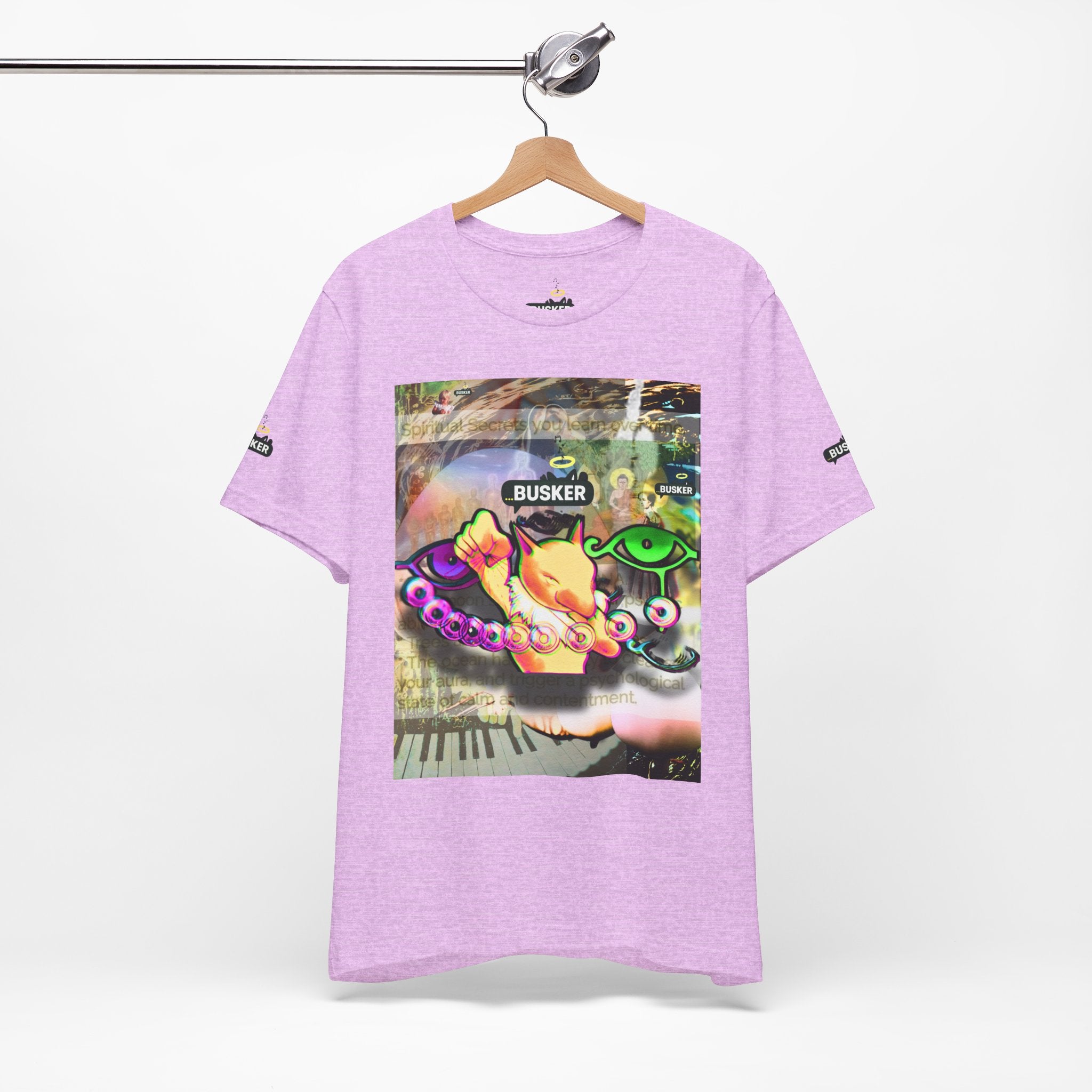 Vibrant Busker Art Tee for Creative Souls