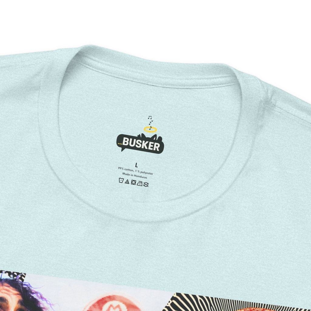 Busker Vibe Unisex Tee - Music & Art Collage Design