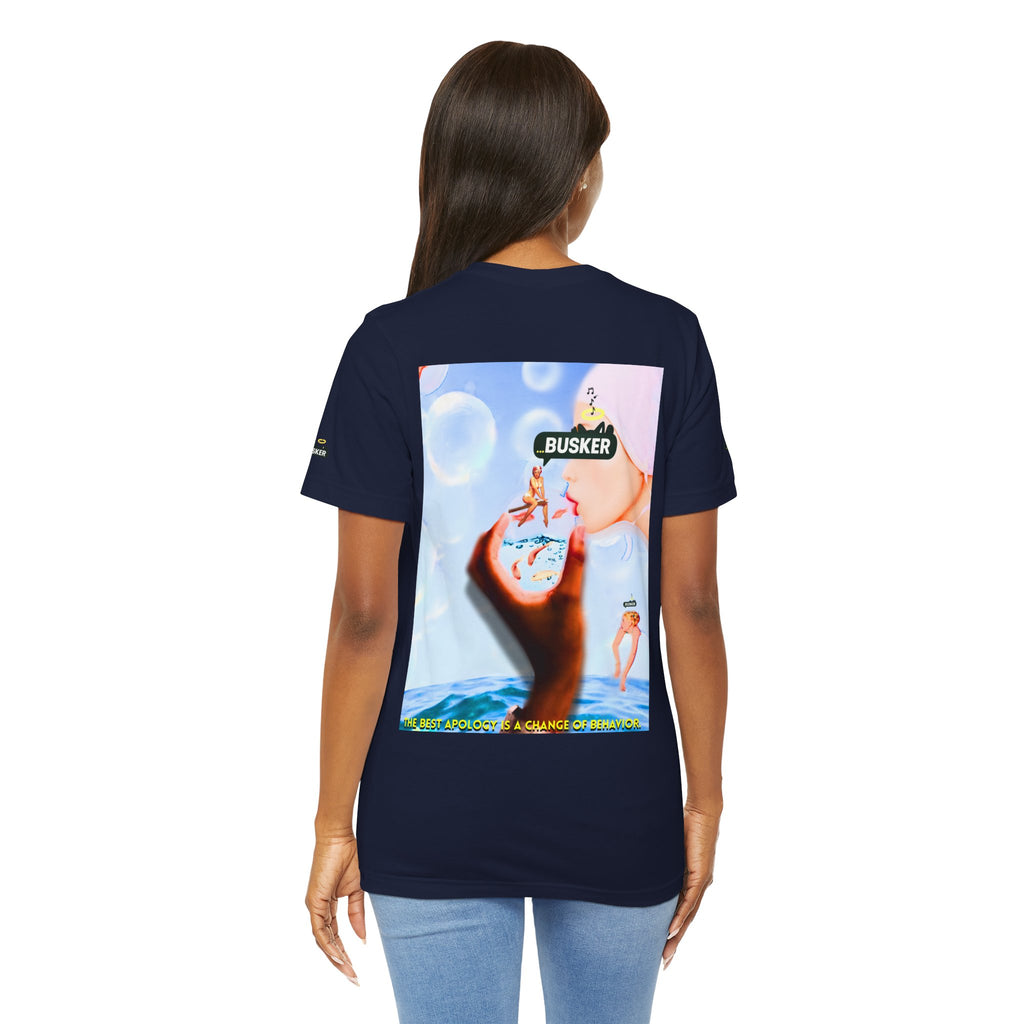 Busker Vibe Unisex Jersey Tee – Colorful Artistic Design for Summer Fun