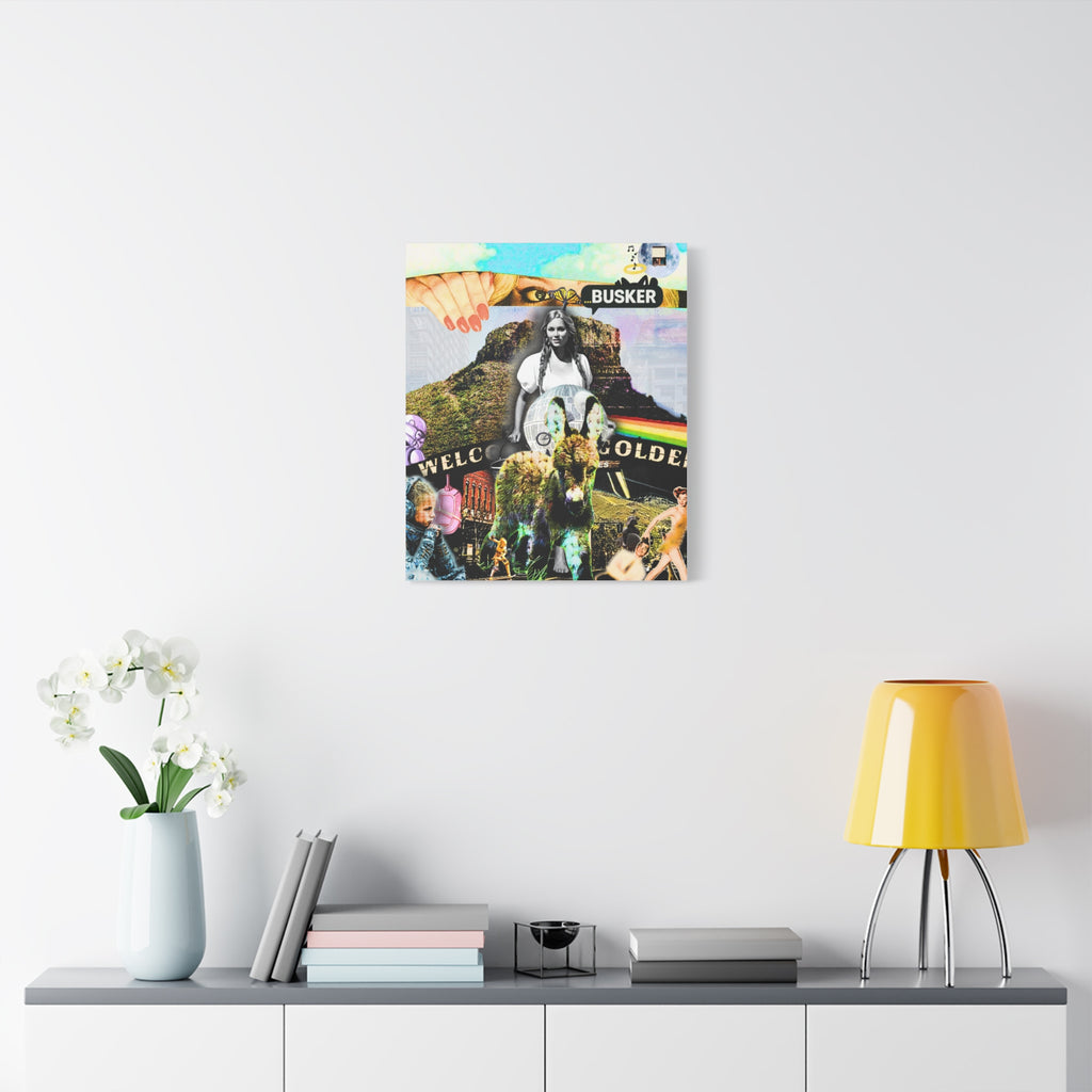 Artistic Stretched Canvas Print - 'Welcome to Golden' Collage