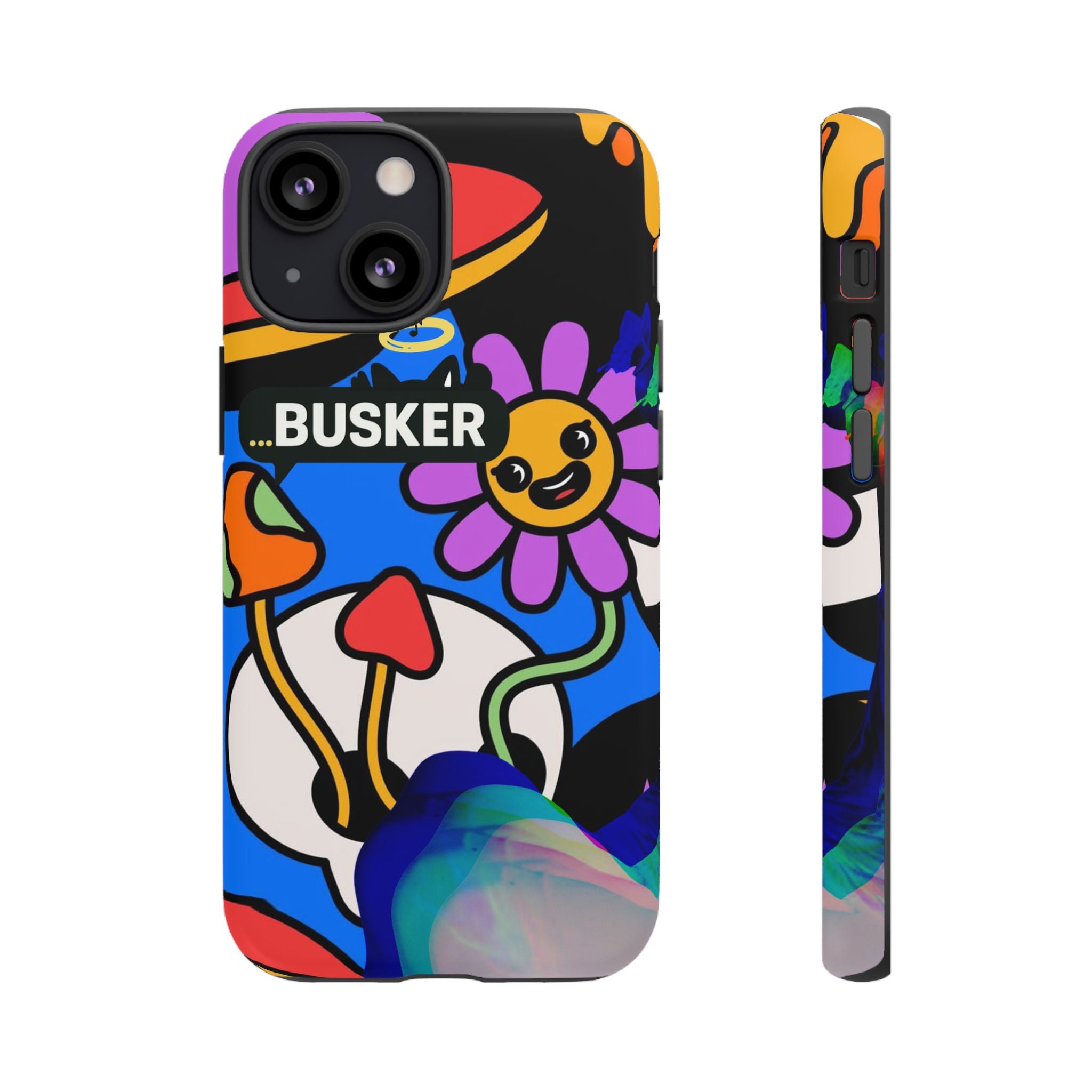 Colorful Phone Case, Cute Phone Accessories, Gift for Music Lovers, Fun Tech Gear, Unique Floral Design Case