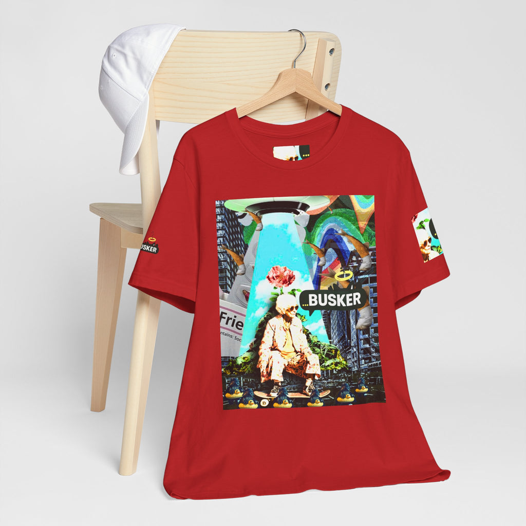 Street Art Busker Tee - Unisex Graphic Short Sleeve Shirt