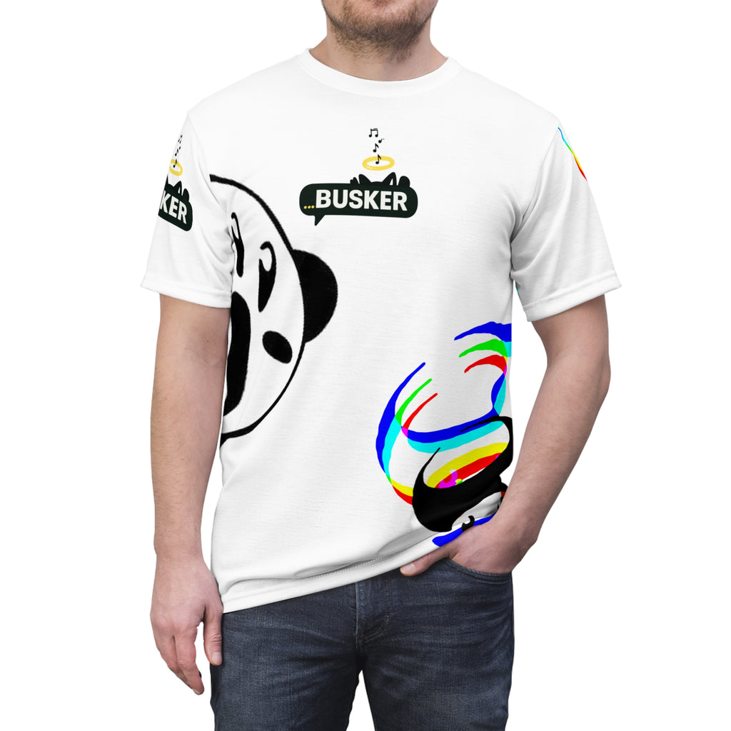 Rainbow Panda Unisex Tee, Fun Graphic T-Shirt for Animal Lovers, Stylish Casual Wear, Perfect Gift for Friends, Summer Fashion