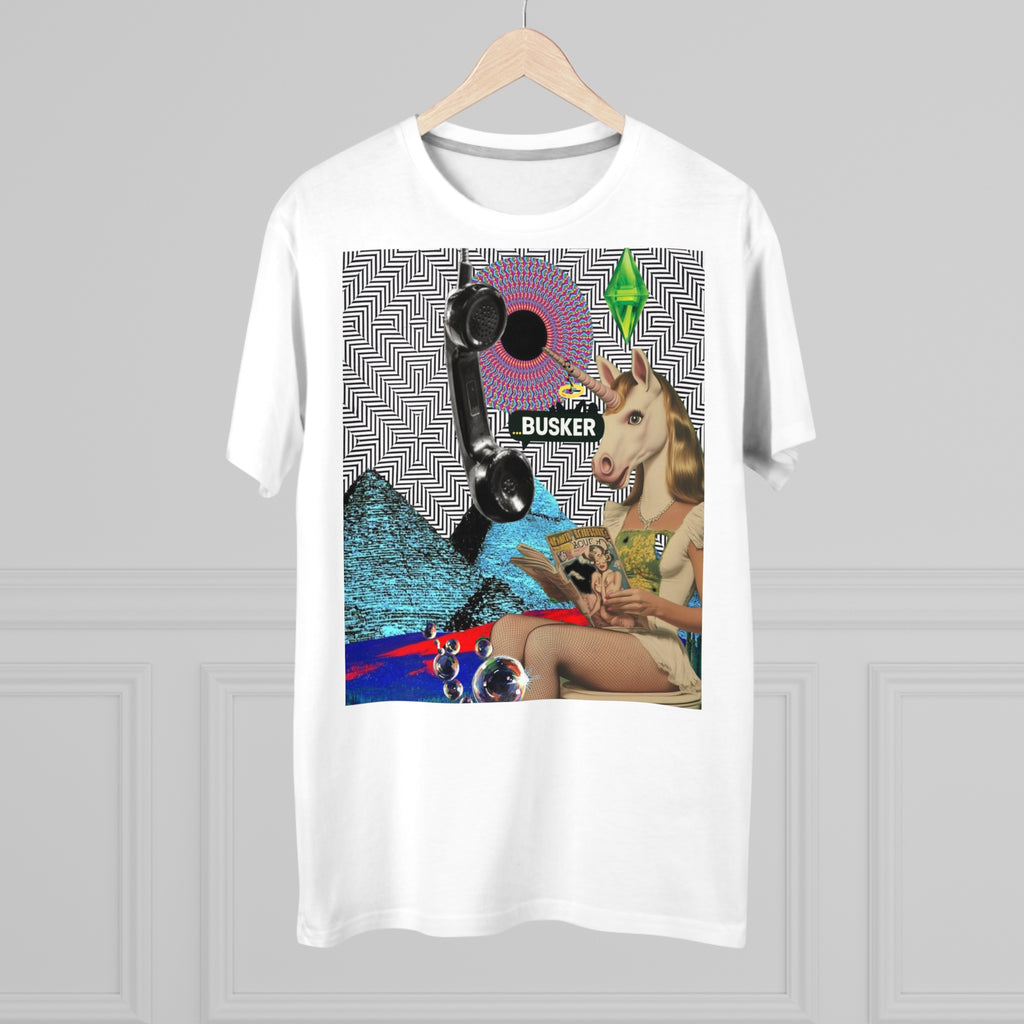 Modern-fit Graphic Tee, Retro Art T-Shirt, Fun Men’s Apparel, Unique Casual Top, Gift for Creative Souls, Summer Style
