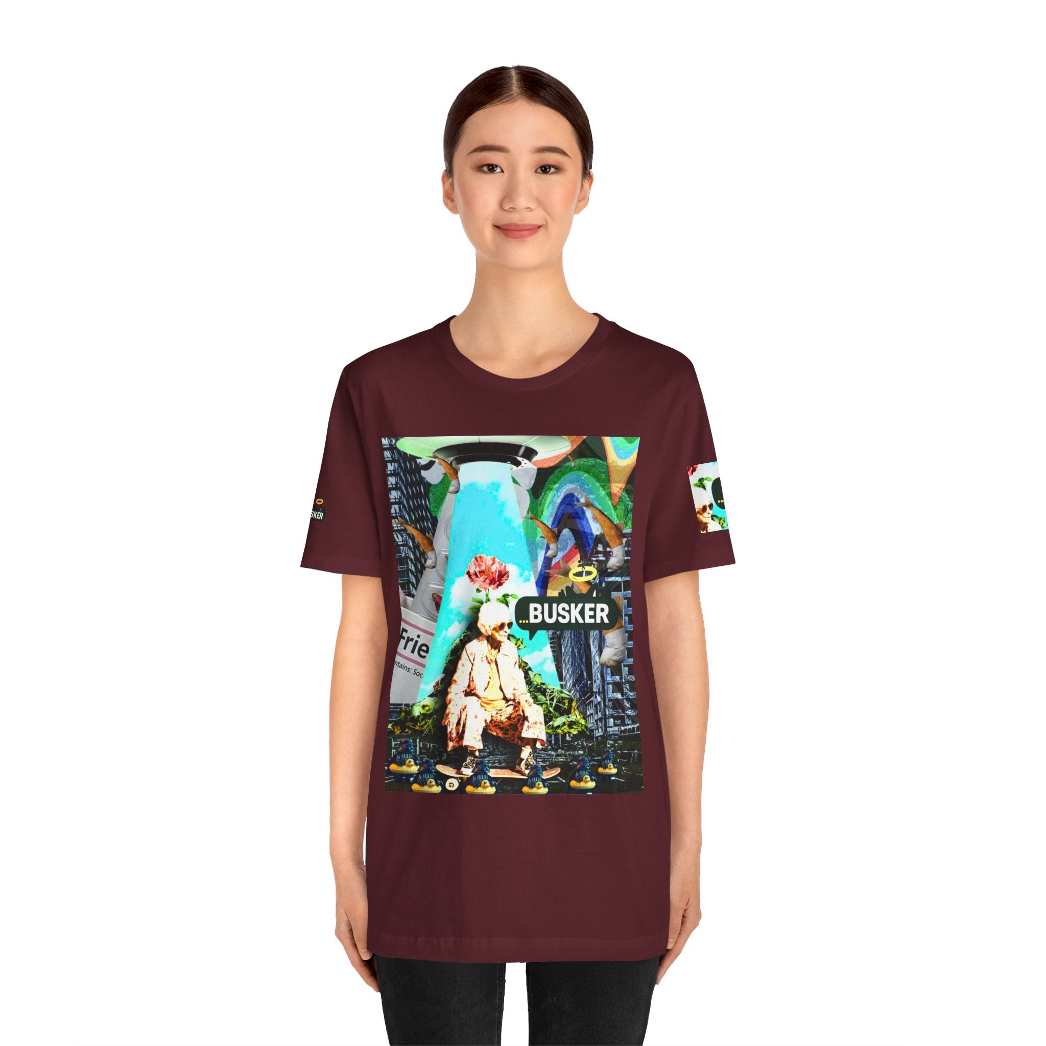 Street Art Busker Tee - Unisex Graphic Short Sleeve Shirt