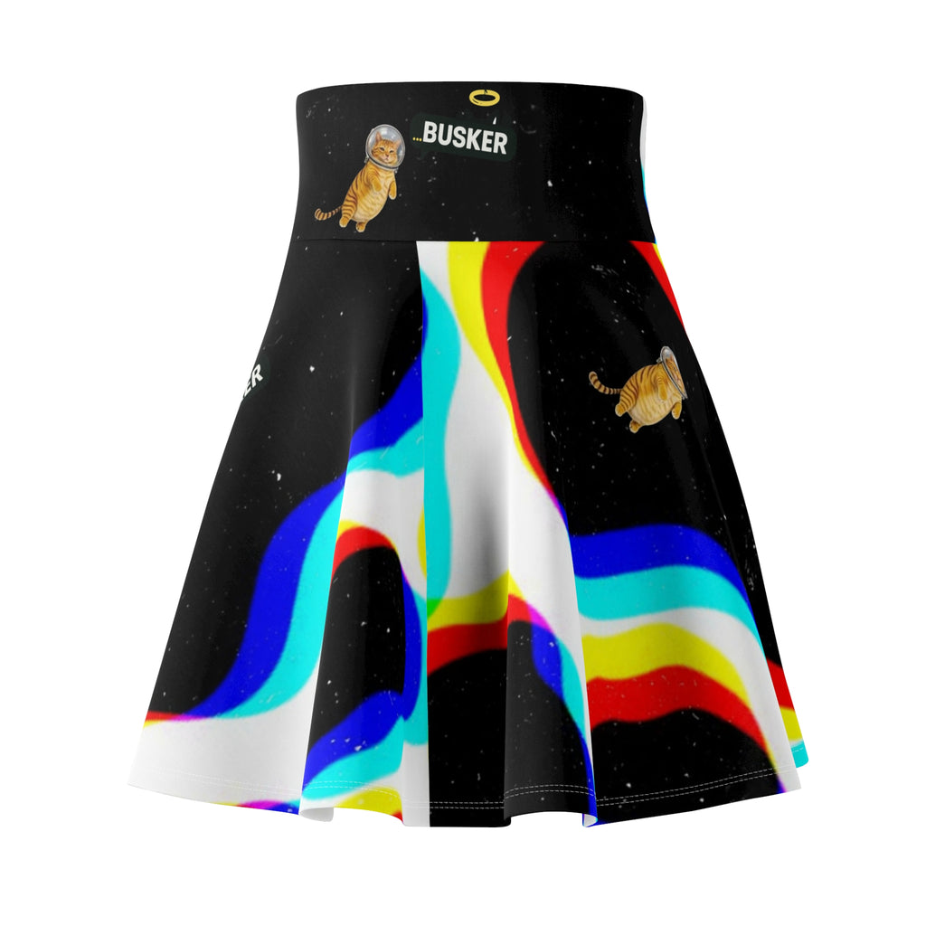 Colorful Women's Skater Skirt, Fun Party Outfit, Unique Gift for Her, Casual Wear, Festival Fashion, Summer Wardrobe Essential