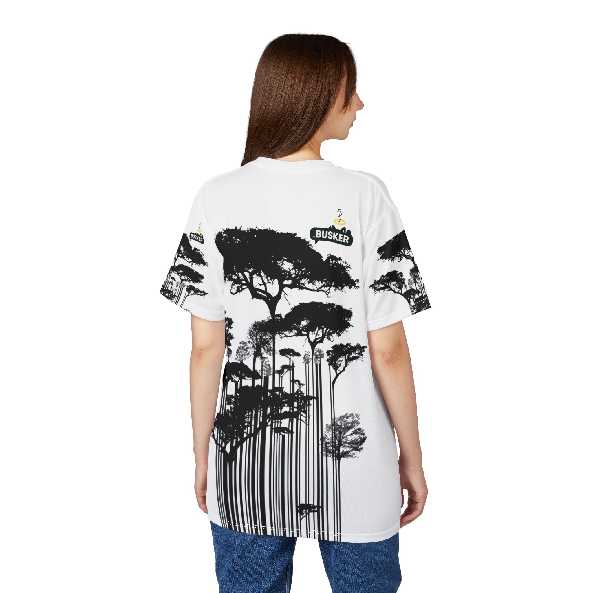 Stylish Nature-Inspired Unisex Tee, AOP T-Shirt for Outdoorsy People, Tree Lover Gift, Casual Streetwear, Eco-Friendly Fashion