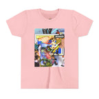 Colorful Youth Short Sleeve Tee - "Busker" Graphic Art Top