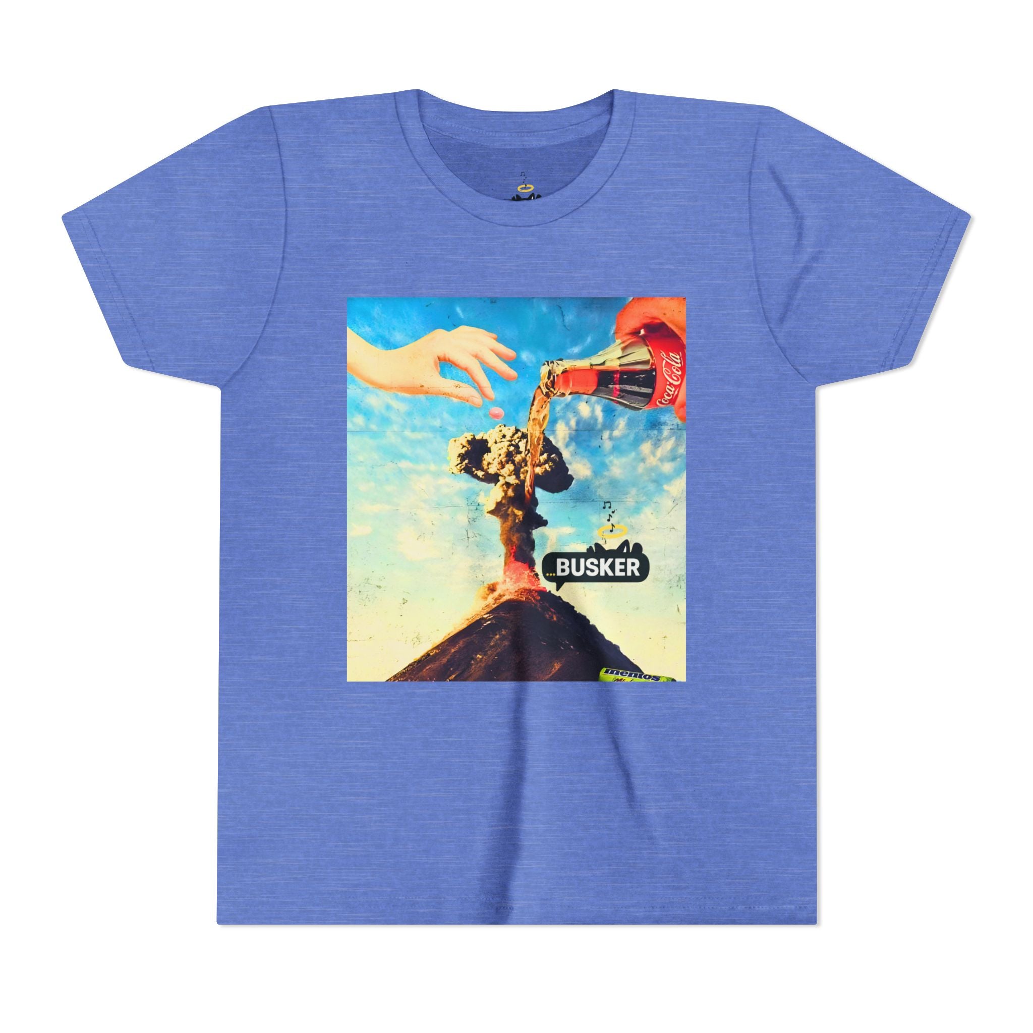 Busker Youth Short Sleeve Tee, Fun Summer Tee, Music Lover Gift, Kids Graphic T-Shirt, Festival Outfit, Creative Gift Idea