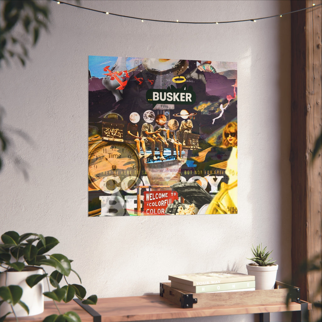 Vibrant Busker Fine Art Poster for Home Decor