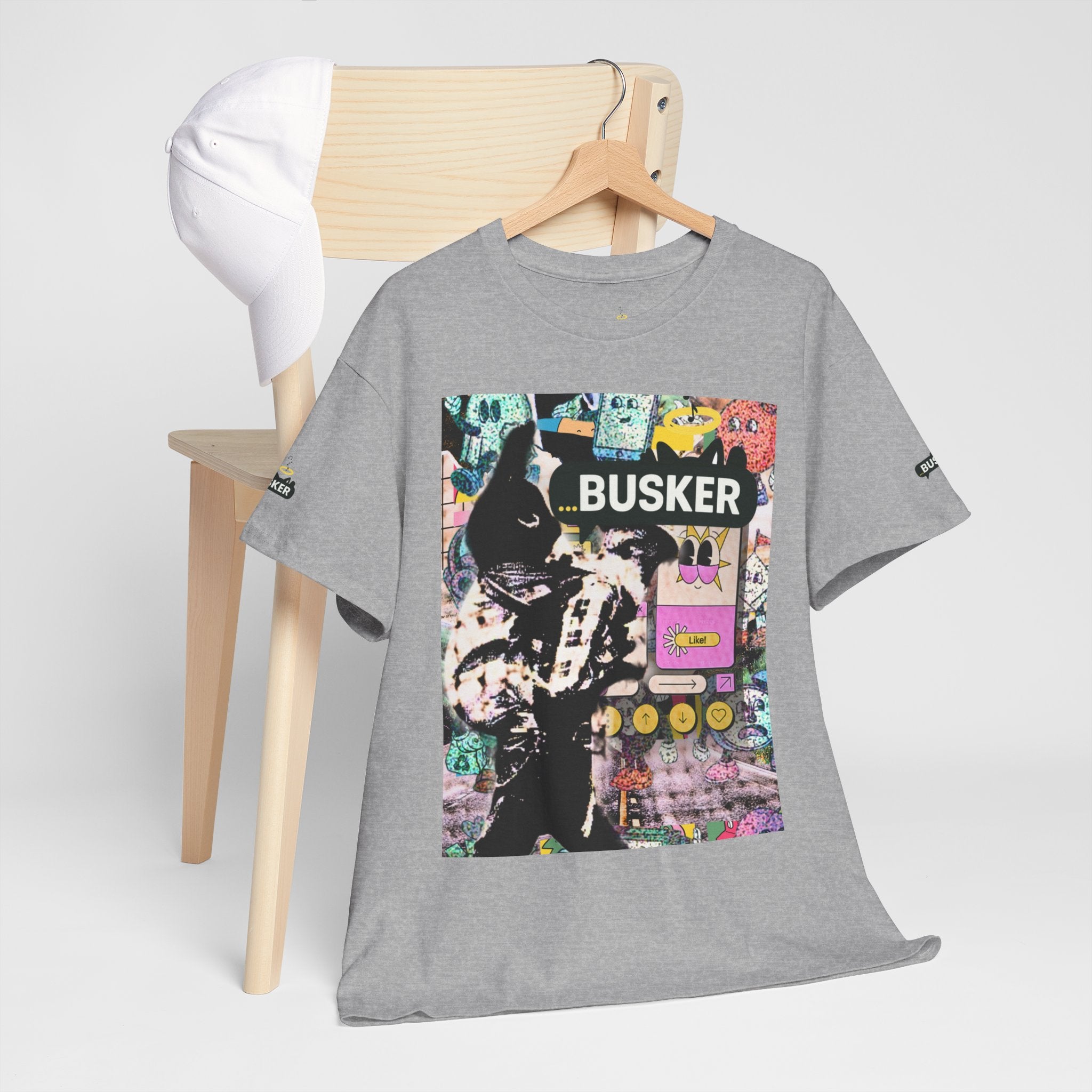 Grunge Art Busker Unisex Heavy Cotton Tee