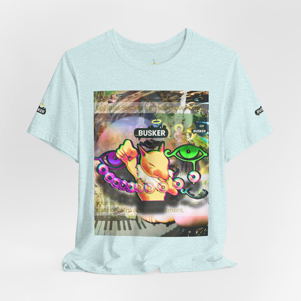 Vibrant Busker Art Tee for Creative Souls