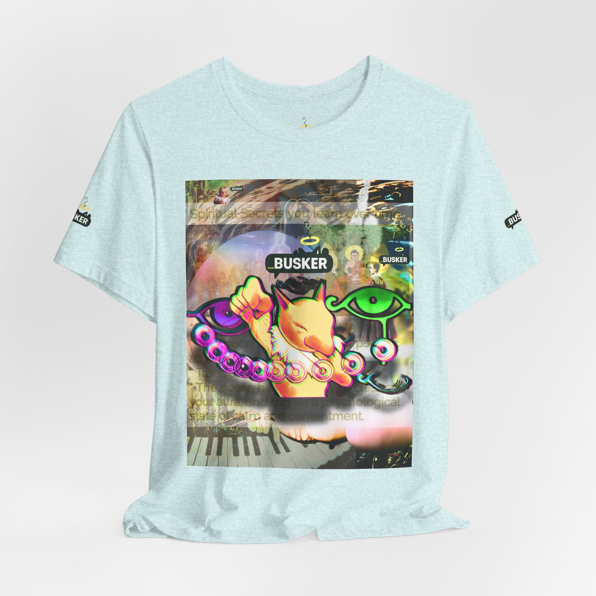 Vibrant Busker Art Tee for Creative Souls