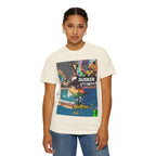 Vibrant Busker T-Shirt, Unisex Graphic Tee, Street Art Inspired Apparel, Casual Wear, Summer Festival Clothing