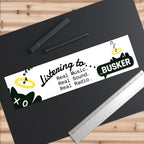Music-Themed Bumper Stickers, Vinyl Car Decal, Gift for Music Lovers, Cool Car Accessories, Busker Radio Vibes, Fun Vehicle Decor