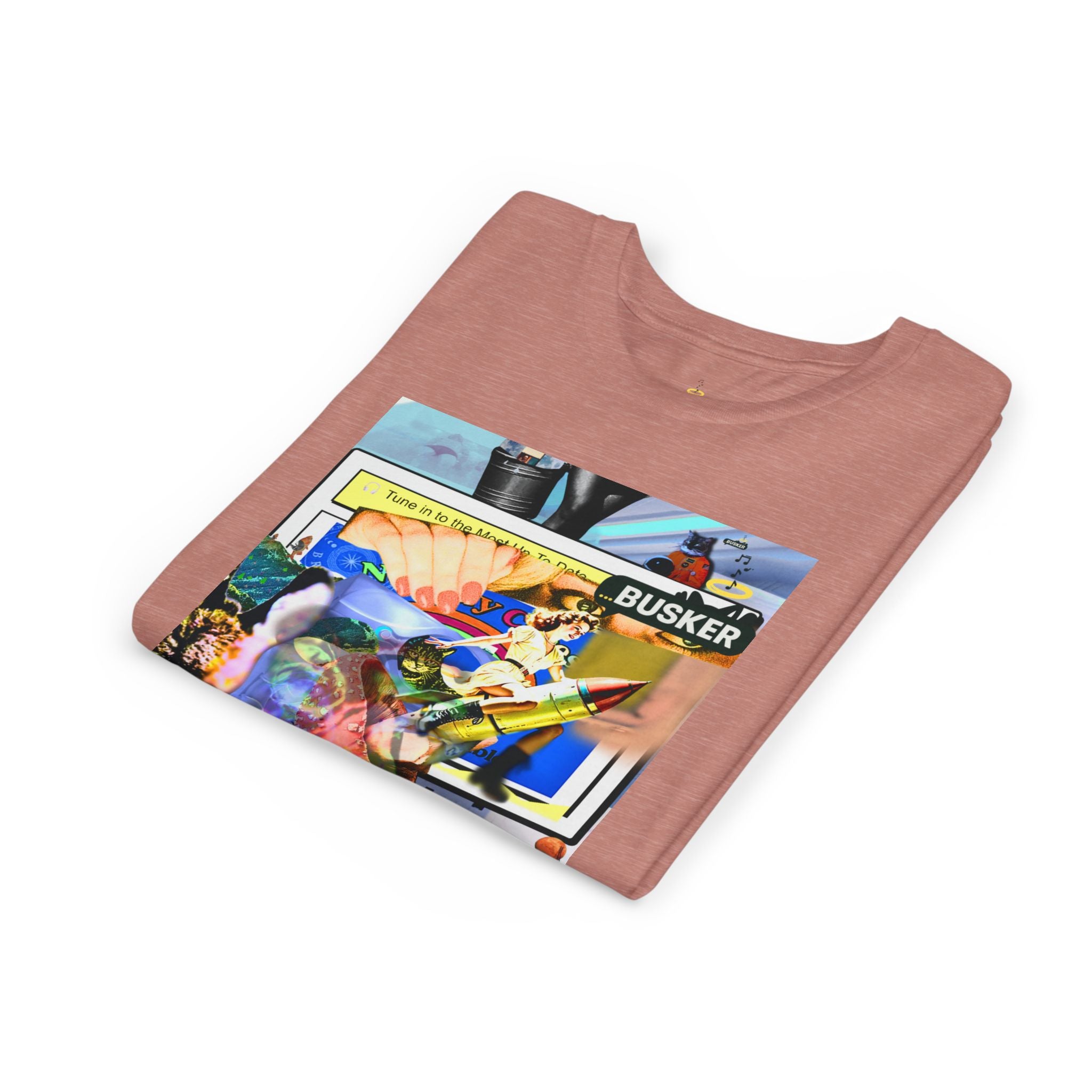Colorful Youth Short Sleeve Tee - "Busker" Graphic Art Top