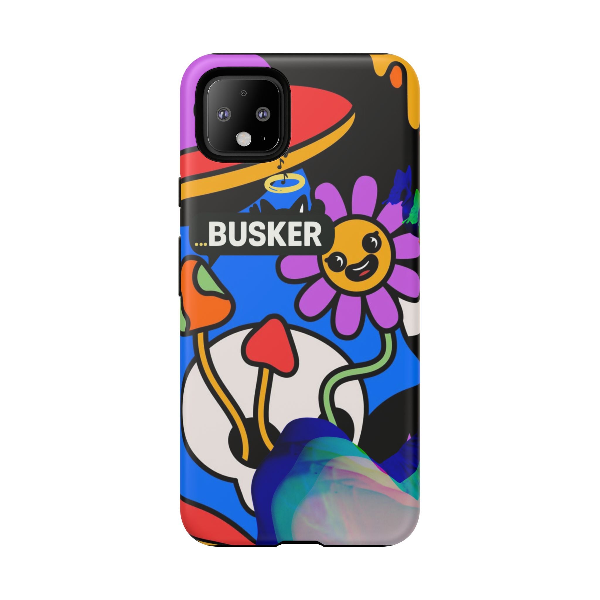 Colorful Phone Case, Cute Phone Accessories, Gift for Music Lovers, Fun Tech Gear, Unique Floral Design Case