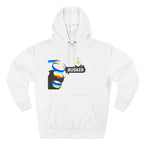 Colorful Busker Fleece Hoodie, Music Lover Hoodie, Street Performer Apparel, Cozy Fashion, Gift for Musicians, Art Enthusiast Clothing