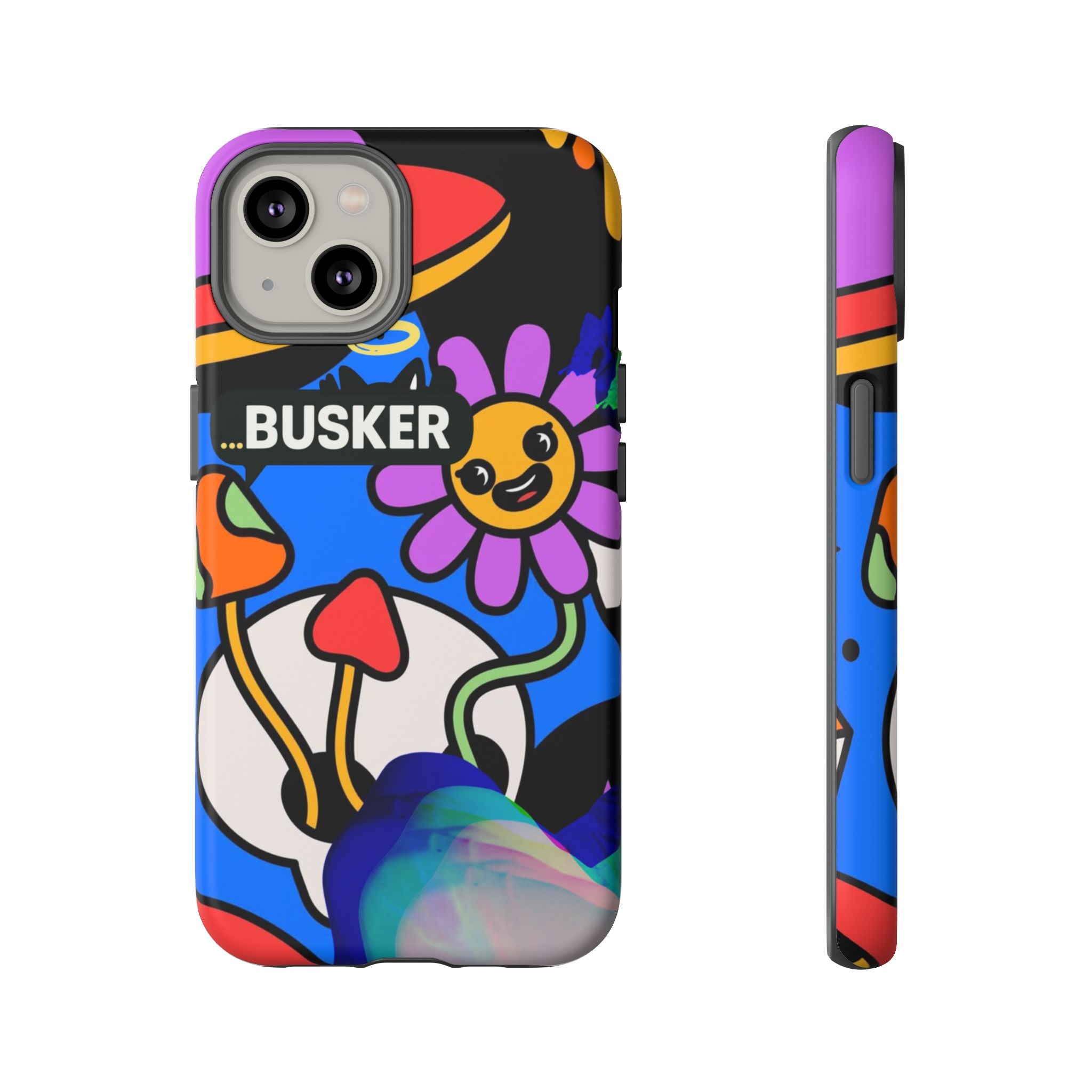 Colorful Phone Case, Cute Phone Accessories, Gift for Music Lovers, Fun Tech Gear, Unique Floral Design Case
