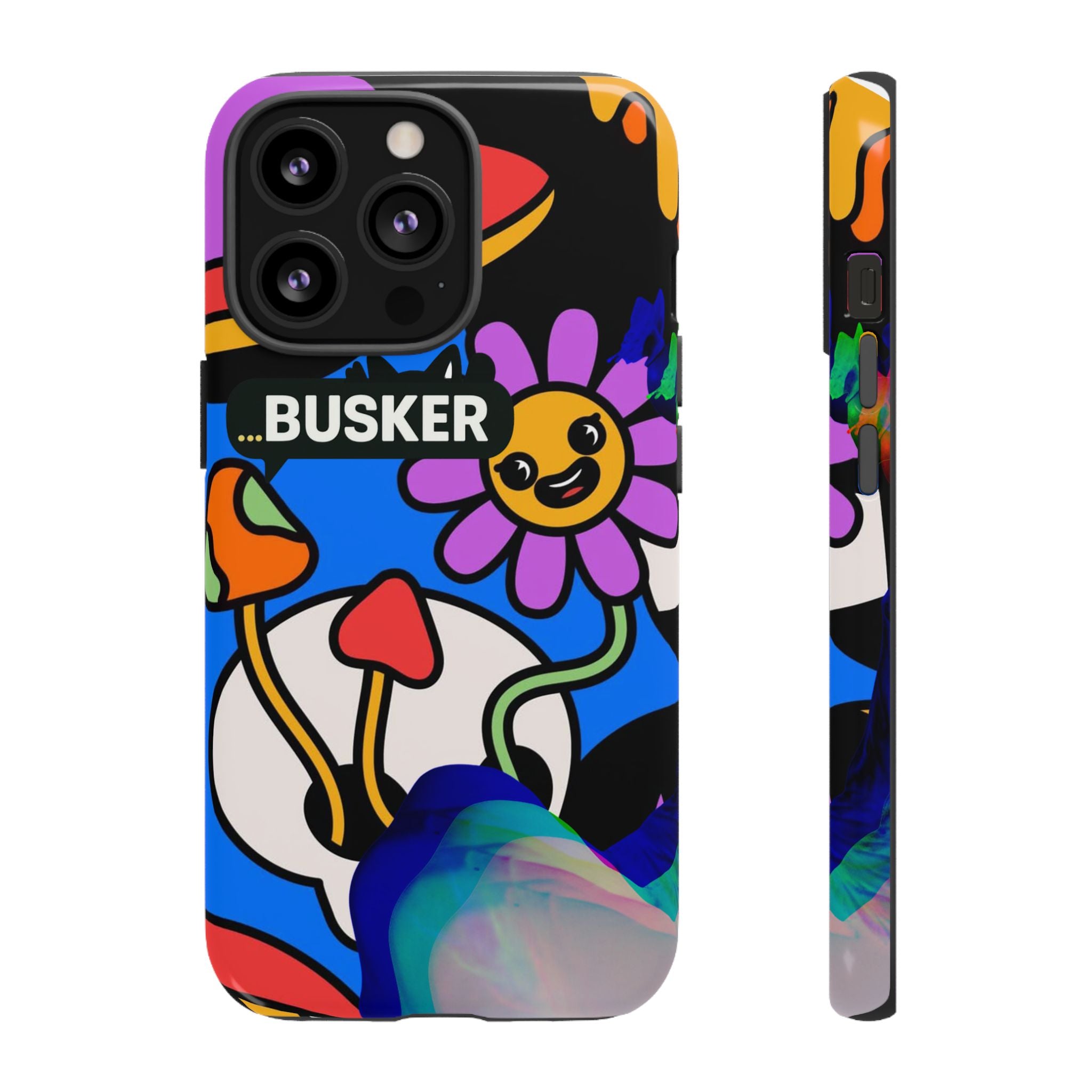 Colorful Phone Case, Cute Phone Accessories, Gift for Music Lovers, Fun Tech Gear, Unique Floral Design Case