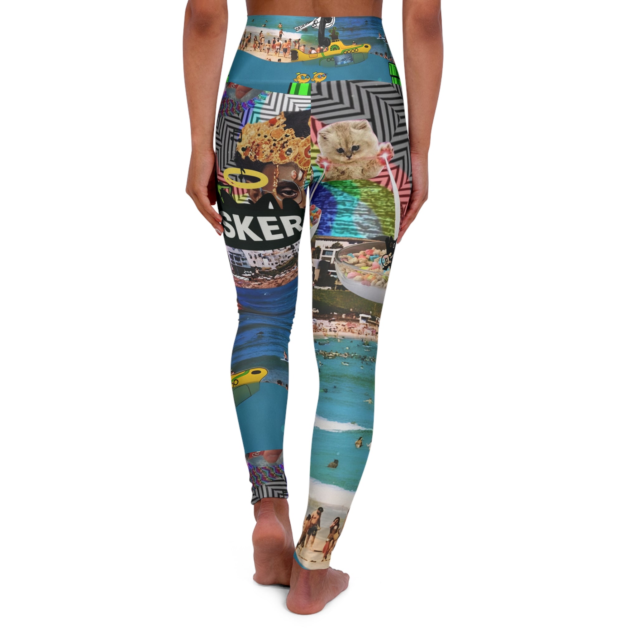 High Waisted Yoga Leggings (AOP)