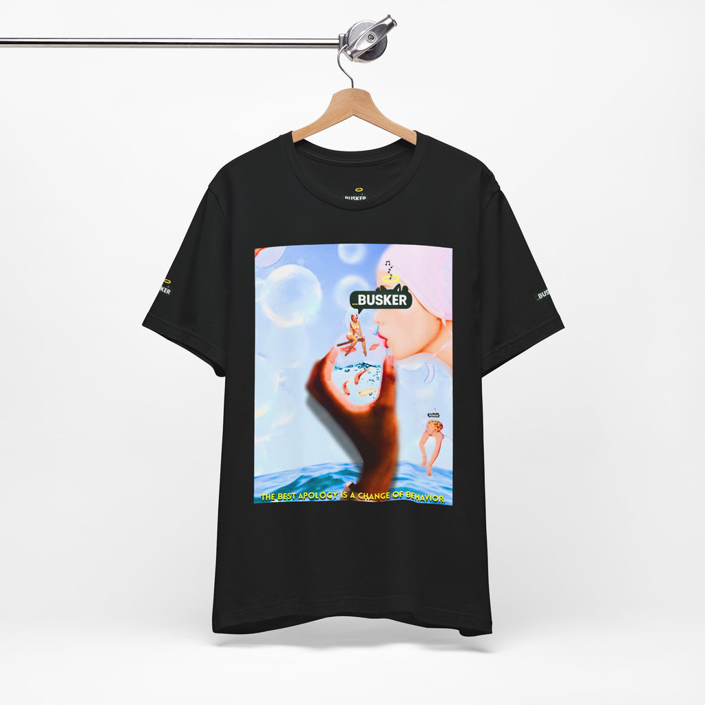 Busker Vibe Unisex Jersey Tee – Colorful Artistic Design for Summer Fun