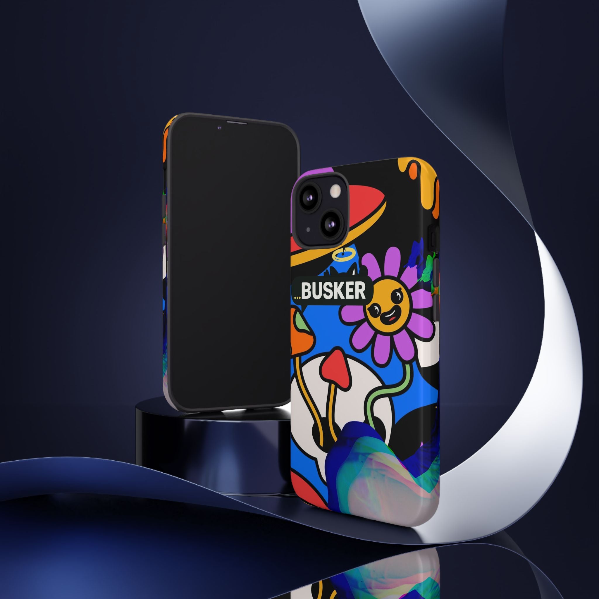Colorful Phone Case, Cute Phone Accessories, Gift for Music Lovers, Fun Tech Gear, Unique Floral Design Case