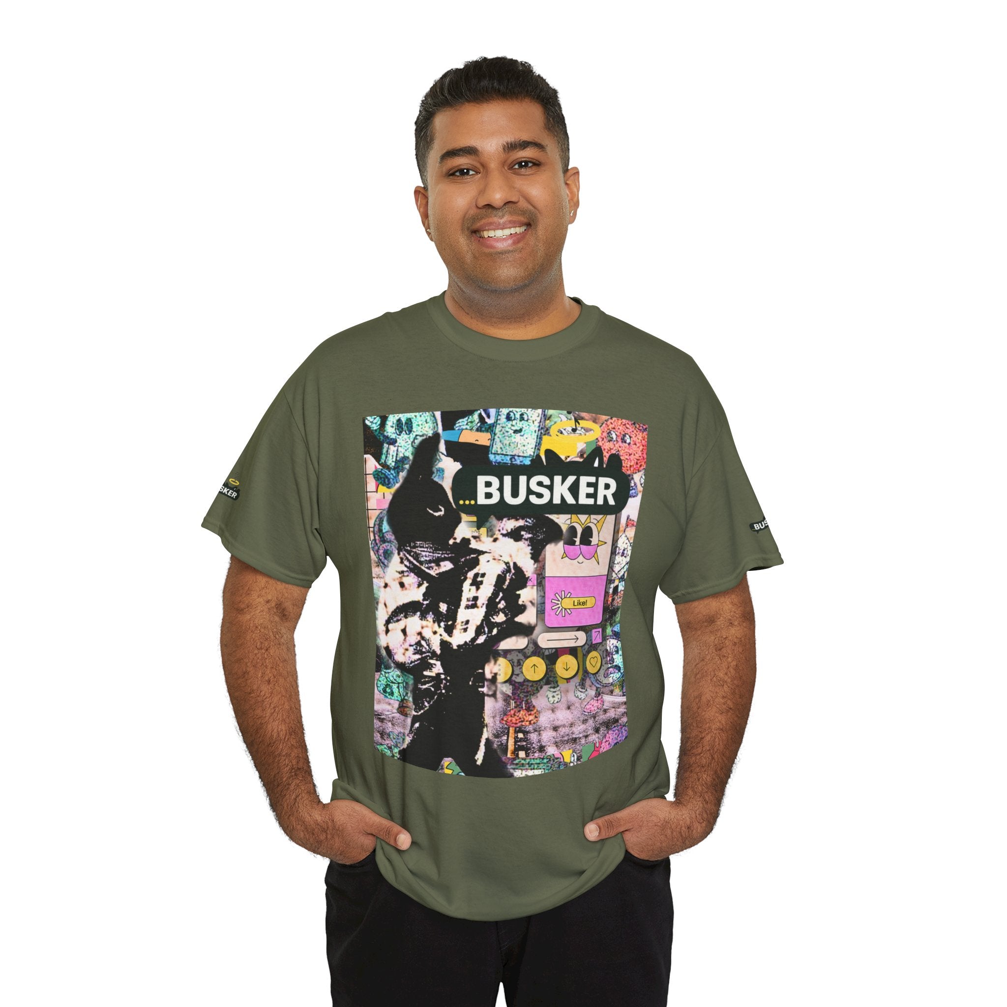 Grunge Art Busker Unisex Heavy Cotton Tee