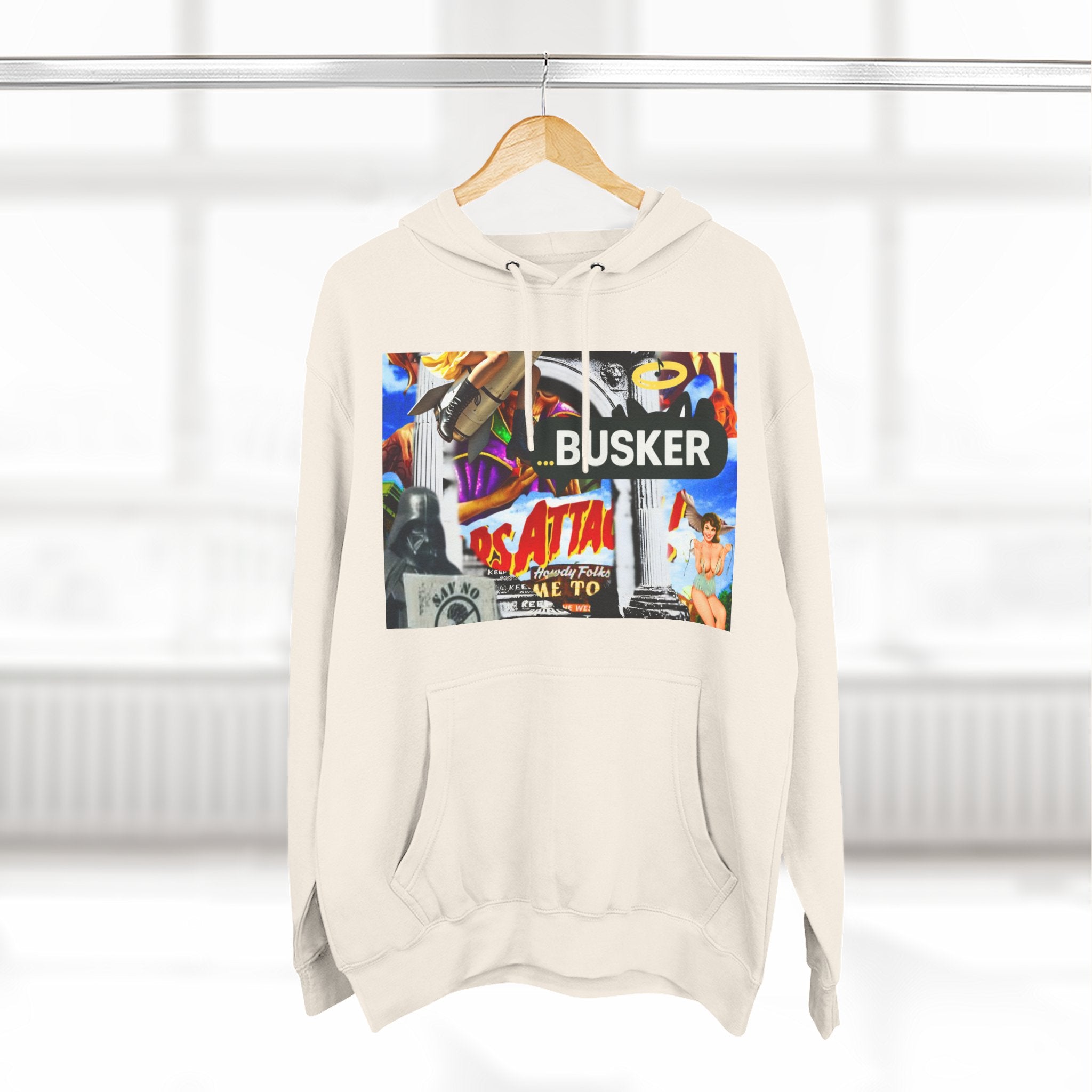 Vintage-Inspired Busker Fleece Hoodie