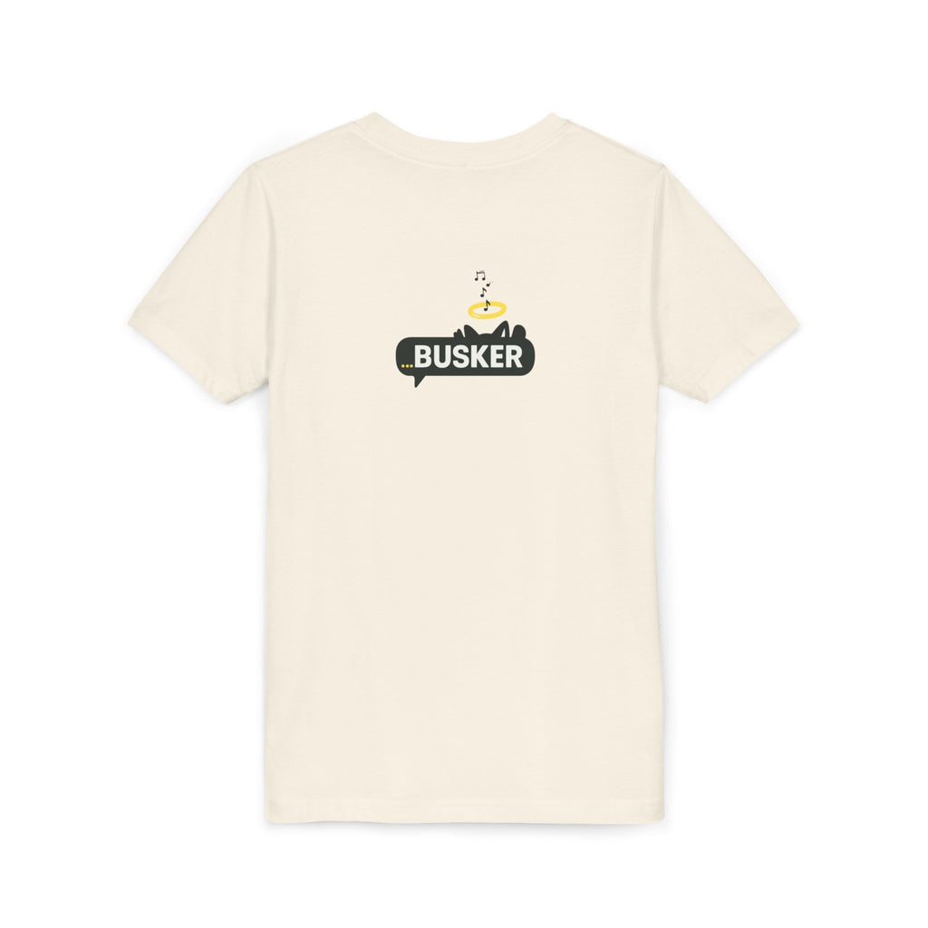 Busker Youth Short Sleeve Tee, Fun Summer Tee, Music Lover Gift, Kids Graphic T-Shirt, Festival Outfit, Creative Gift Idea