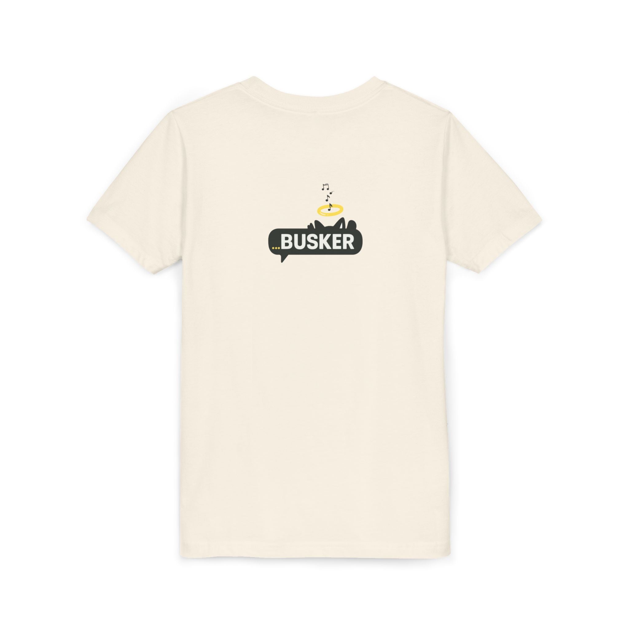 Busker Youth Short Sleeve Tee, Fun Summer Tee, Music Lover Gift, Kids Graphic T-Shirt, Festival Outfit, Creative Gift Idea