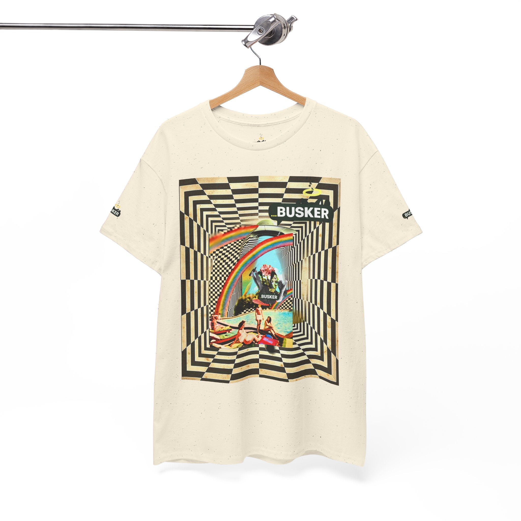 Retro Busker Graphic Tee - Unisex Heavy Cotton
