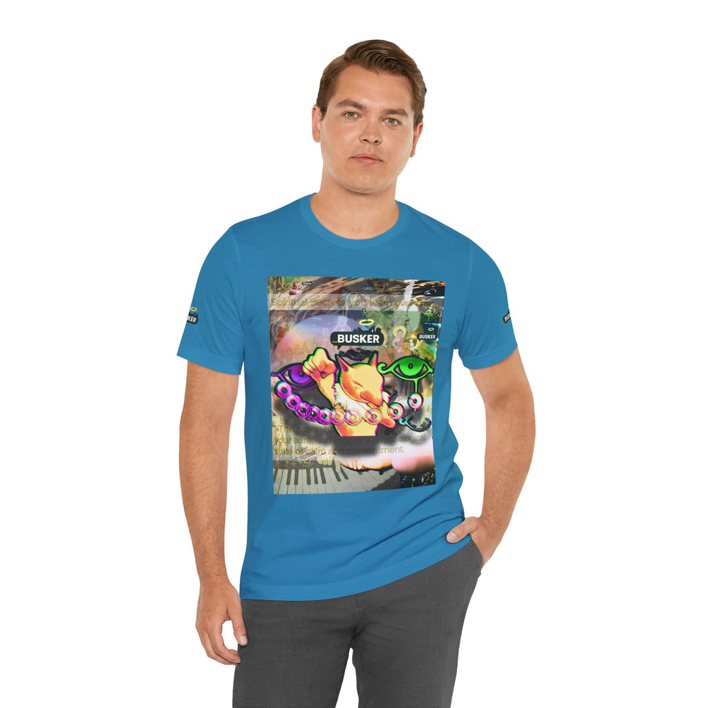 Vibrant Busker Art Tee for Creative Souls