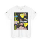 Artistic Unisex Heavy Cotton Tee - 'BUSKER' Graphic Design