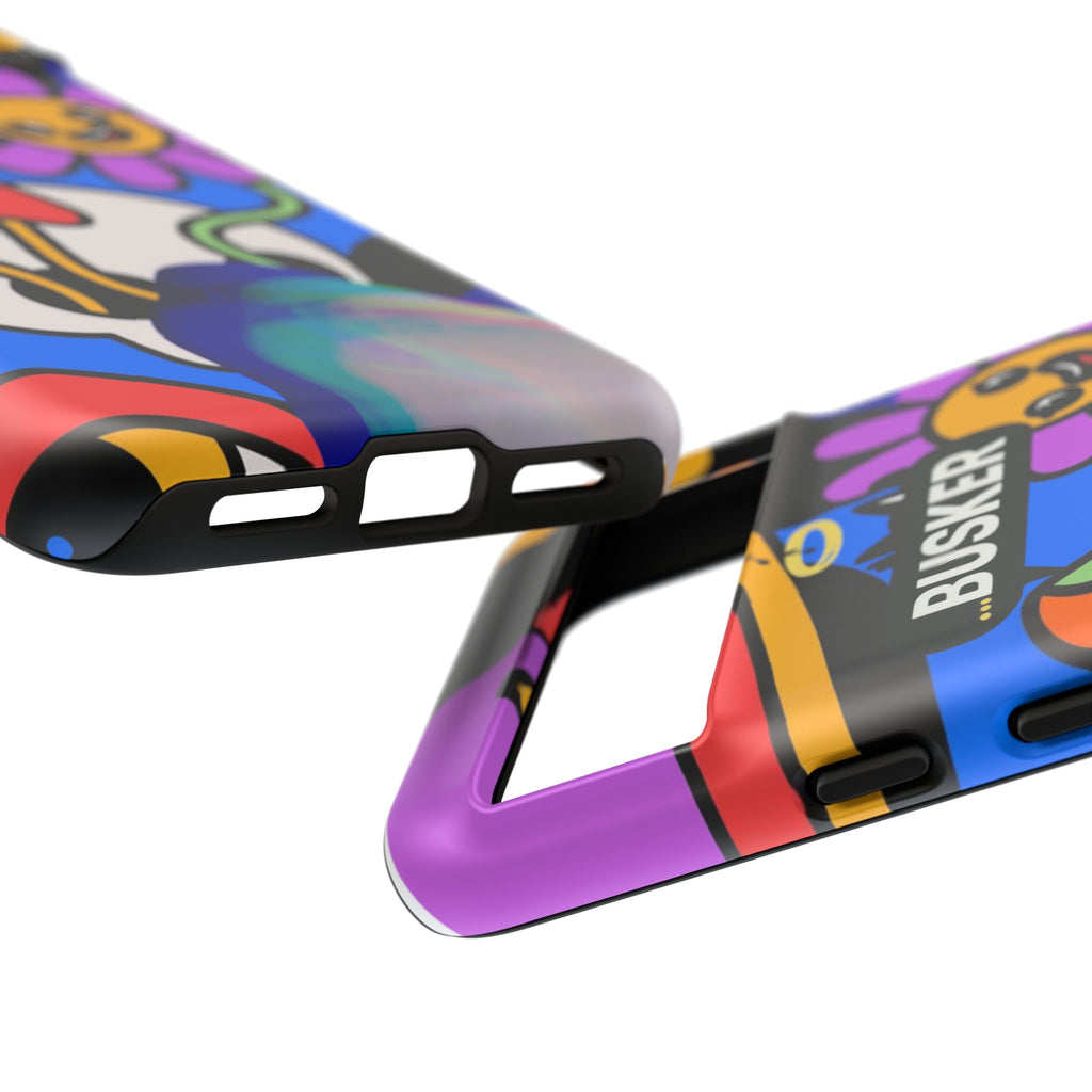 Colorful Phone Case, Cute Phone Accessories, Gift for Music Lovers, Fun Tech Gear, Unique Floral Design Case