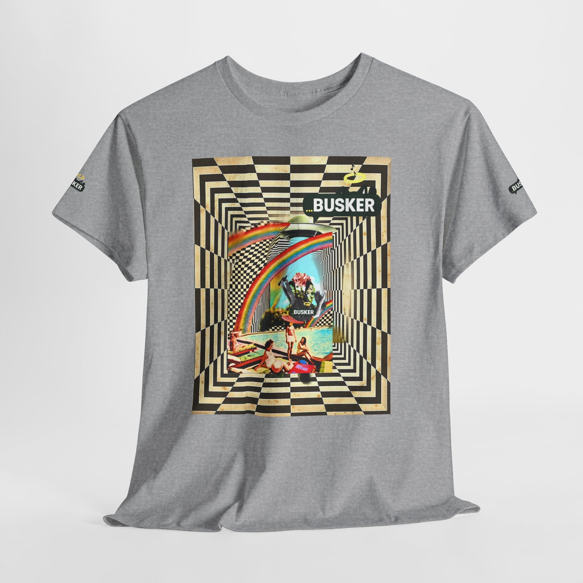 Retro Busker Graphic Tee - Unisex Heavy Cotton