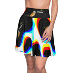 Colorful Women's Skater Skirt, Fun Party Outfit, Unique Gift for Her, Casual Wear, Festival Fashion, Summer Wardrobe Essential