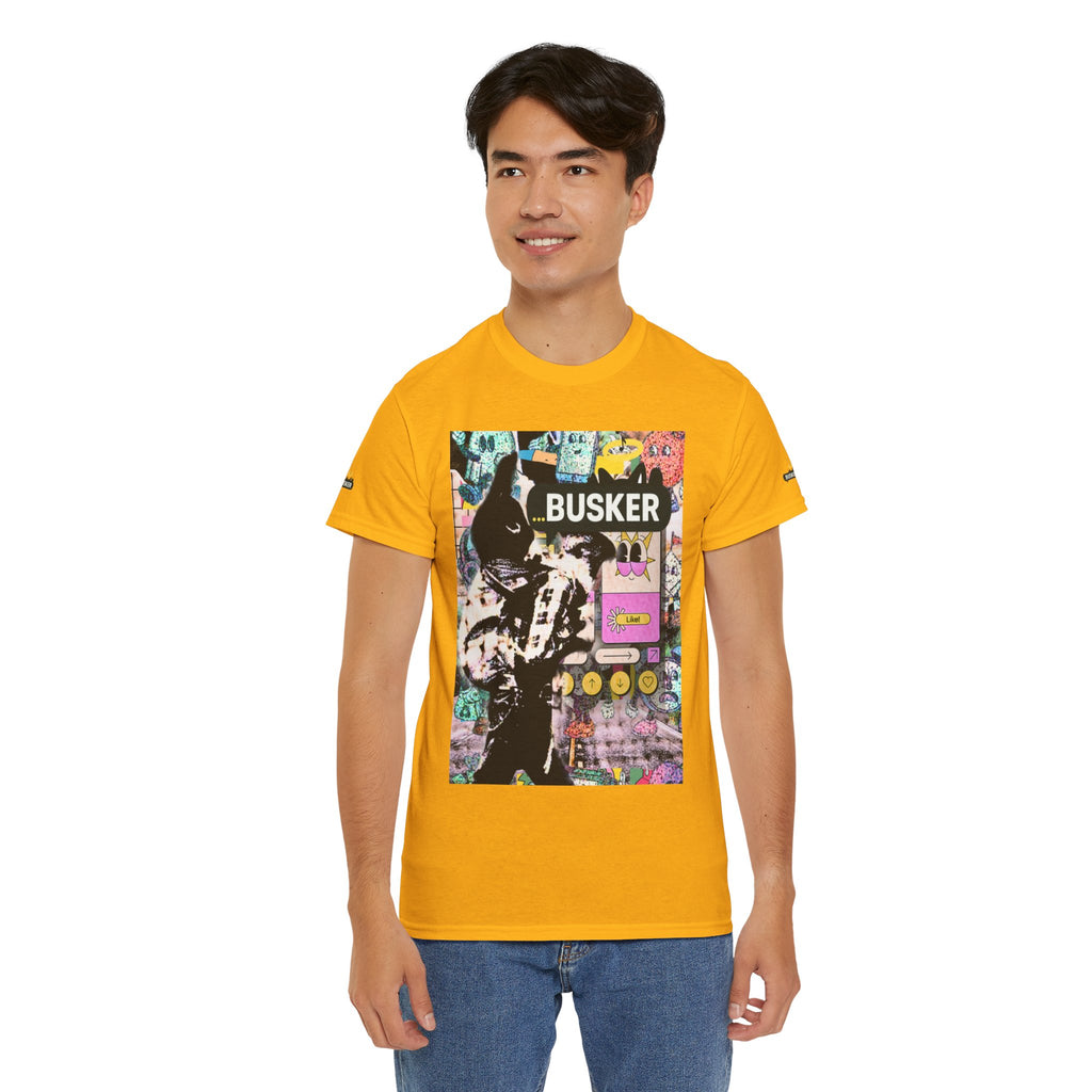 Grunge Art Busker Unisex Heavy Cotton Tee
