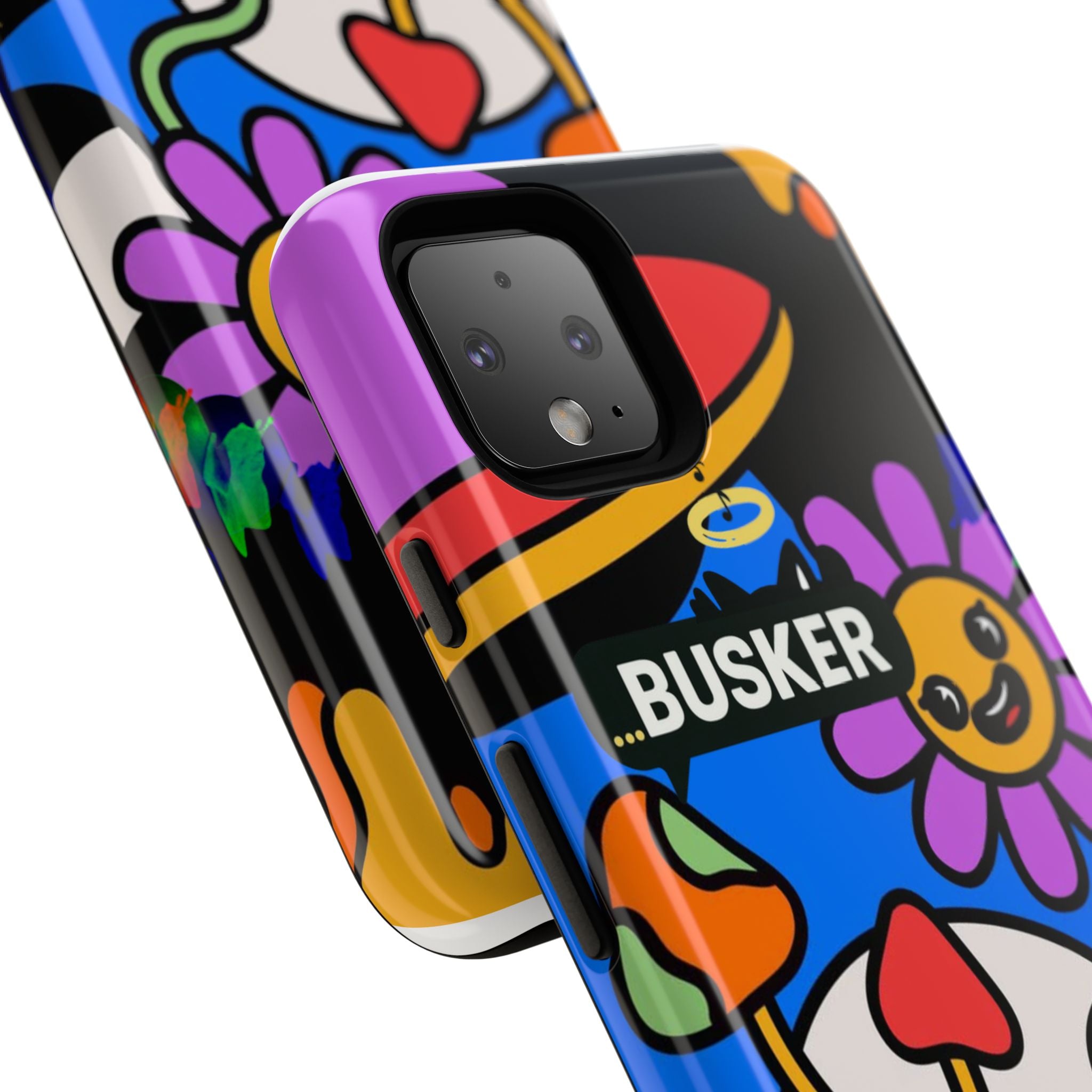 Colorful Phone Case, Cute Phone Accessories, Gift for Music Lovers, Fun Tech Gear, Unique Floral Design Case