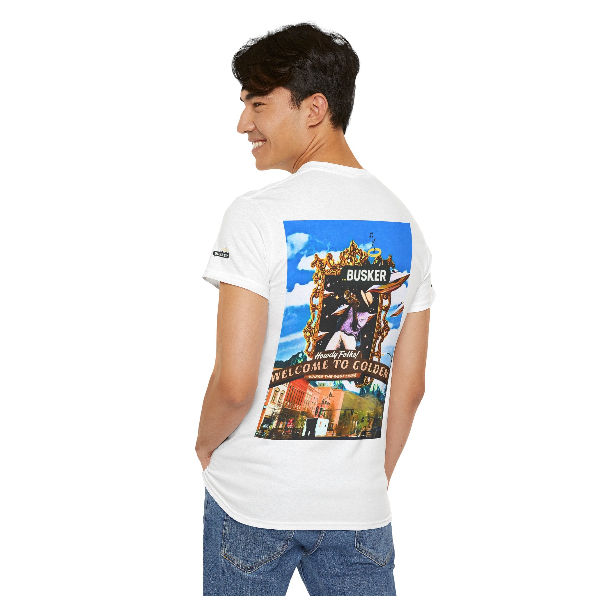 Busker Vibes Unisex Heavy Cotton Tee - Fun Graphic T-Shirt for Music Lovers and Street Artists