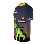 Rooftop Dino Busker Tee | Fun Graphic Shirt for Music Lovers, Festivals, Retro Style, Unisex T-Shirt, Unique Gift Idea