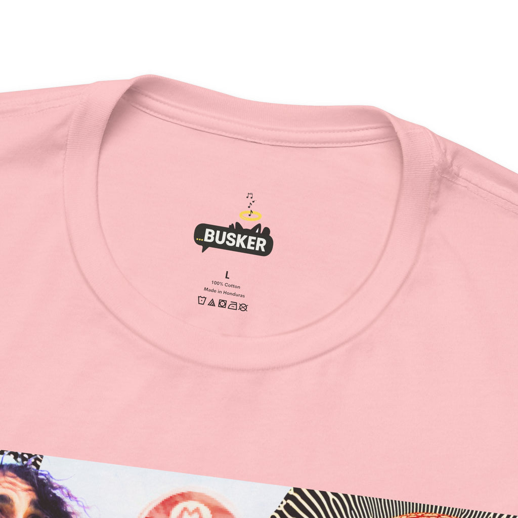 Busker Vibe Unisex Tee - Music & Art Collage Design