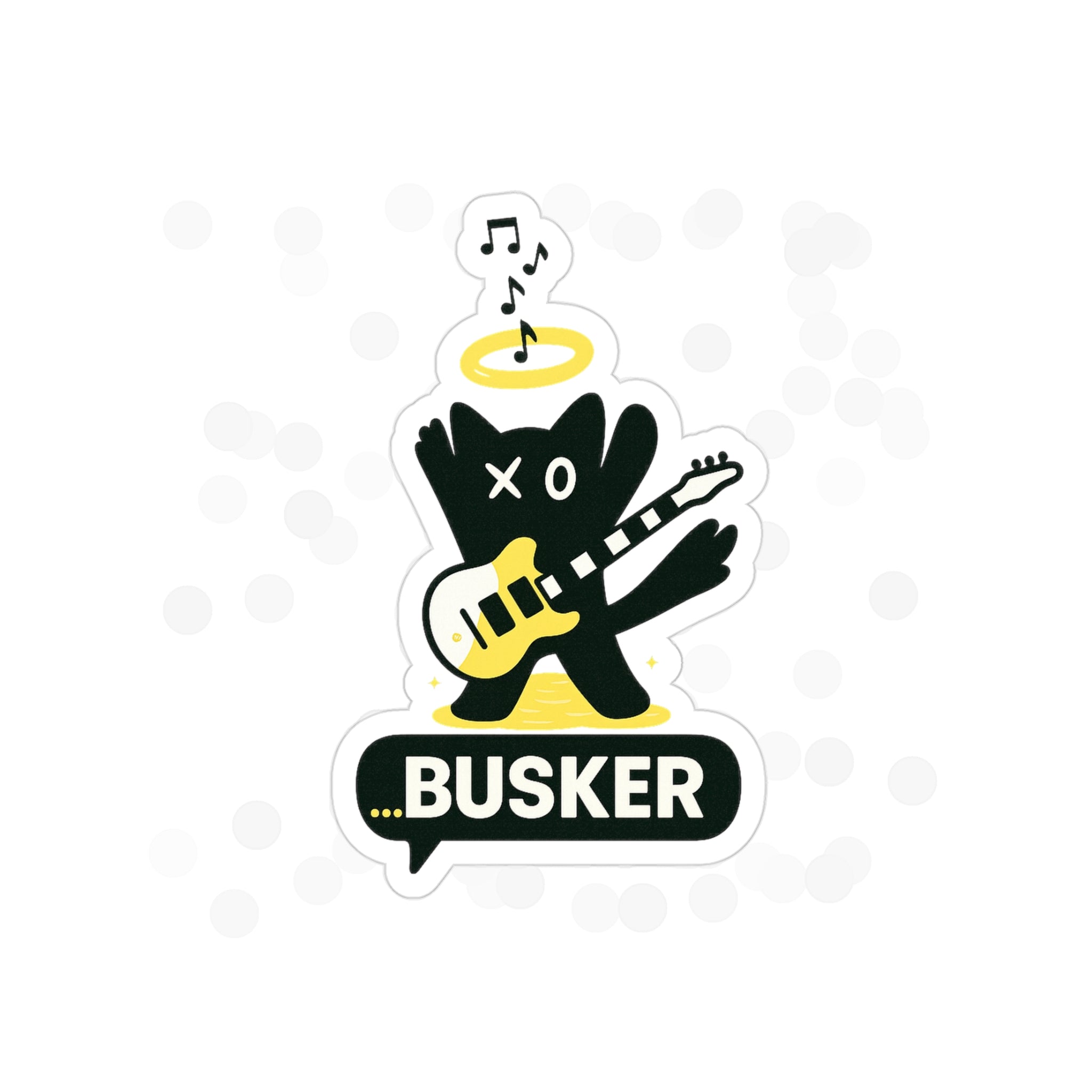 Busker Die-Cut Transparent Outdoor Sticker - Perfect for Decor, Gifts, Festivals, Musicians, and Car Enthusiasts