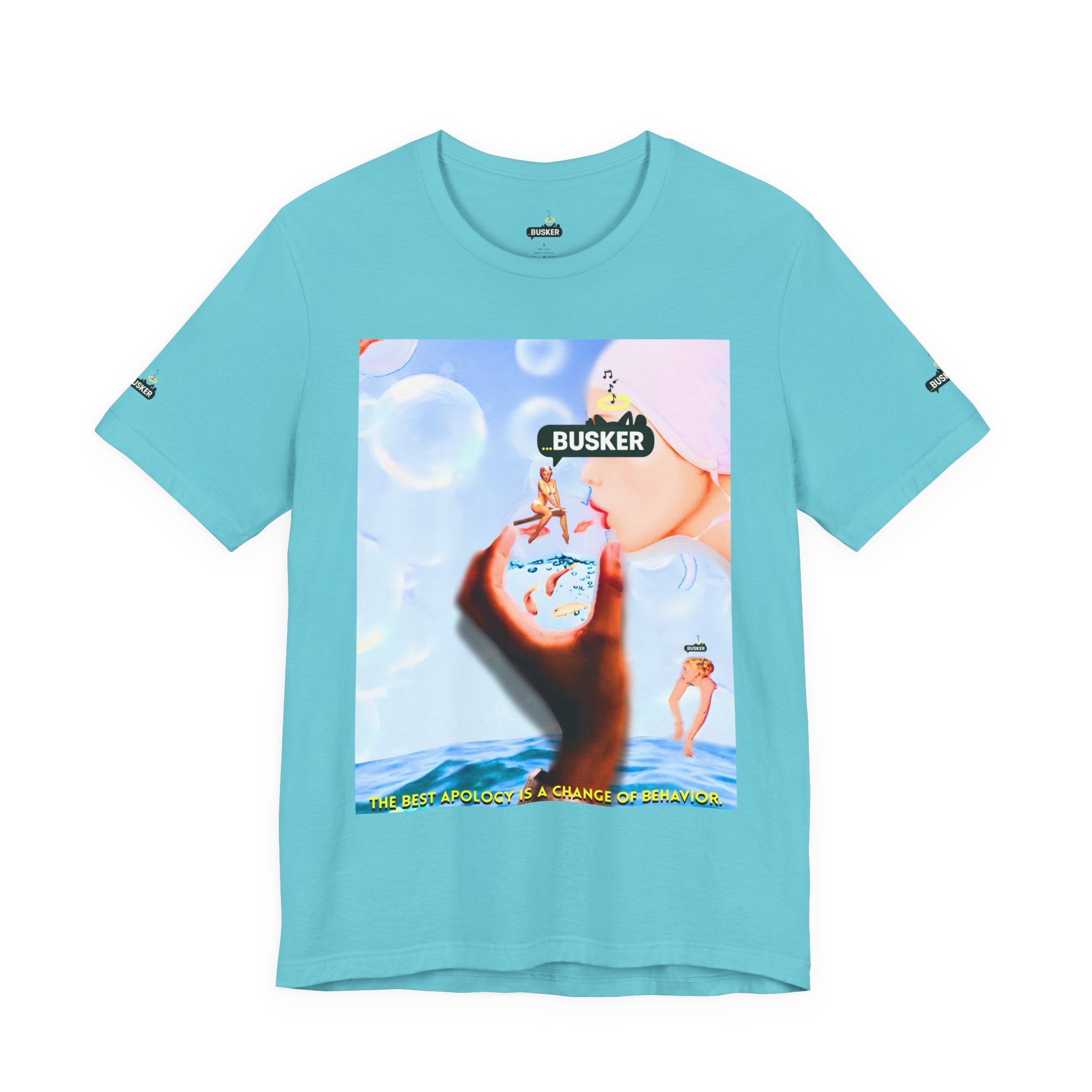 Busker Vibe Unisex Jersey Tee – Colorful Artistic Design for Summer Fun