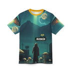 Cosmic Busker Unisex Tee, Galaxy T-Shirt, Sci-Fi Short Sleeve Shirt, Unique Graphic Top, Music Lover Gift, Street Performer Apparel