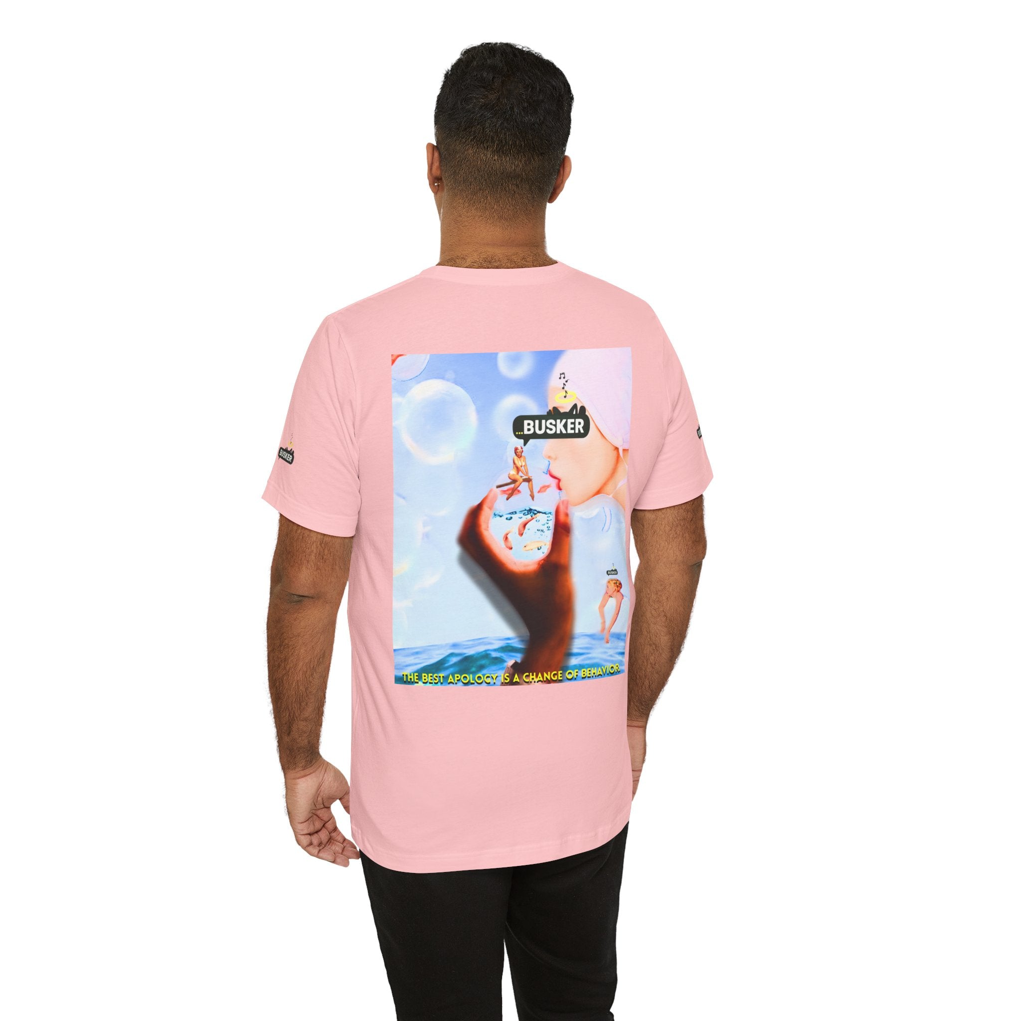 Busker Vibe Unisex Jersey Tee – Colorful Artistic Design for Summer Fun