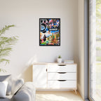 Busker Collage Matte Canvas Print — Framed Multi‑Color Wall Art