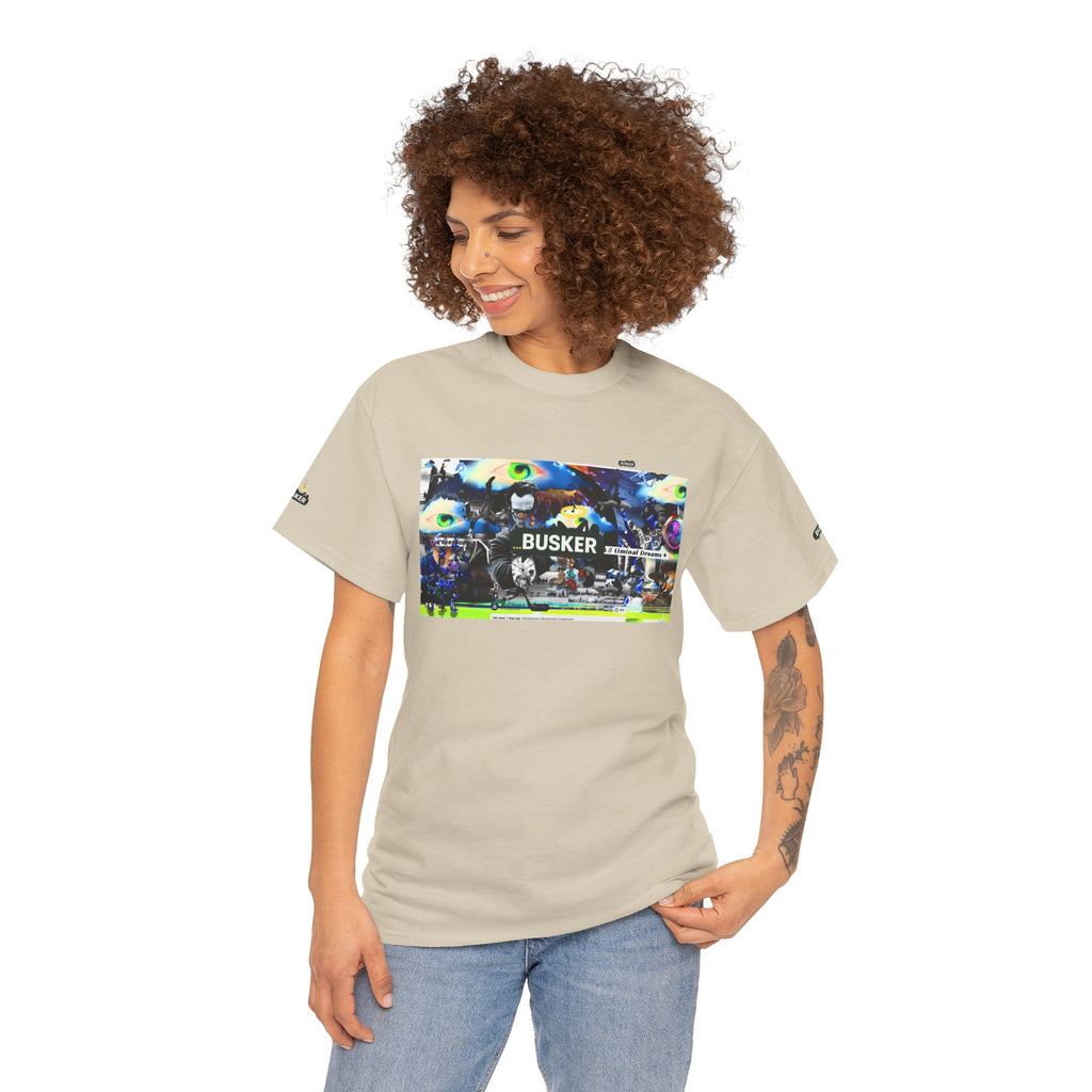 Busker Graphic Tee — Vintage Street Music Poster T‑Shirt