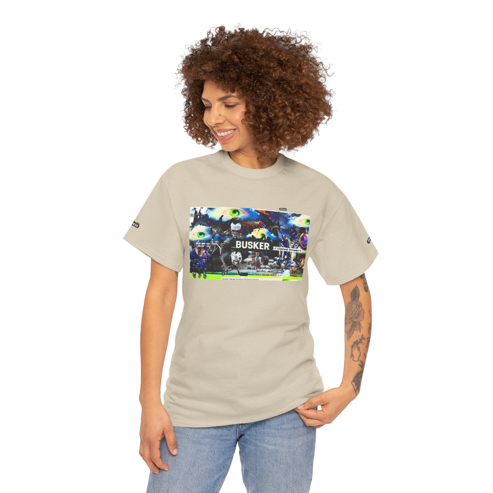 Busker Graphic Tee — Vintage Street Music Poster T‑Shirt