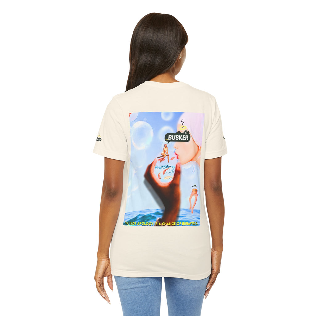 Busker Vibe Unisex Jersey Tee – Colorful Artistic Design for Summer Fun